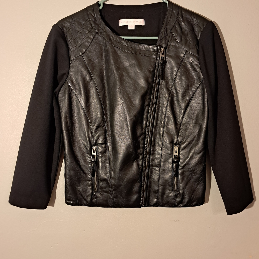 New York & Company Black Leather Jacket